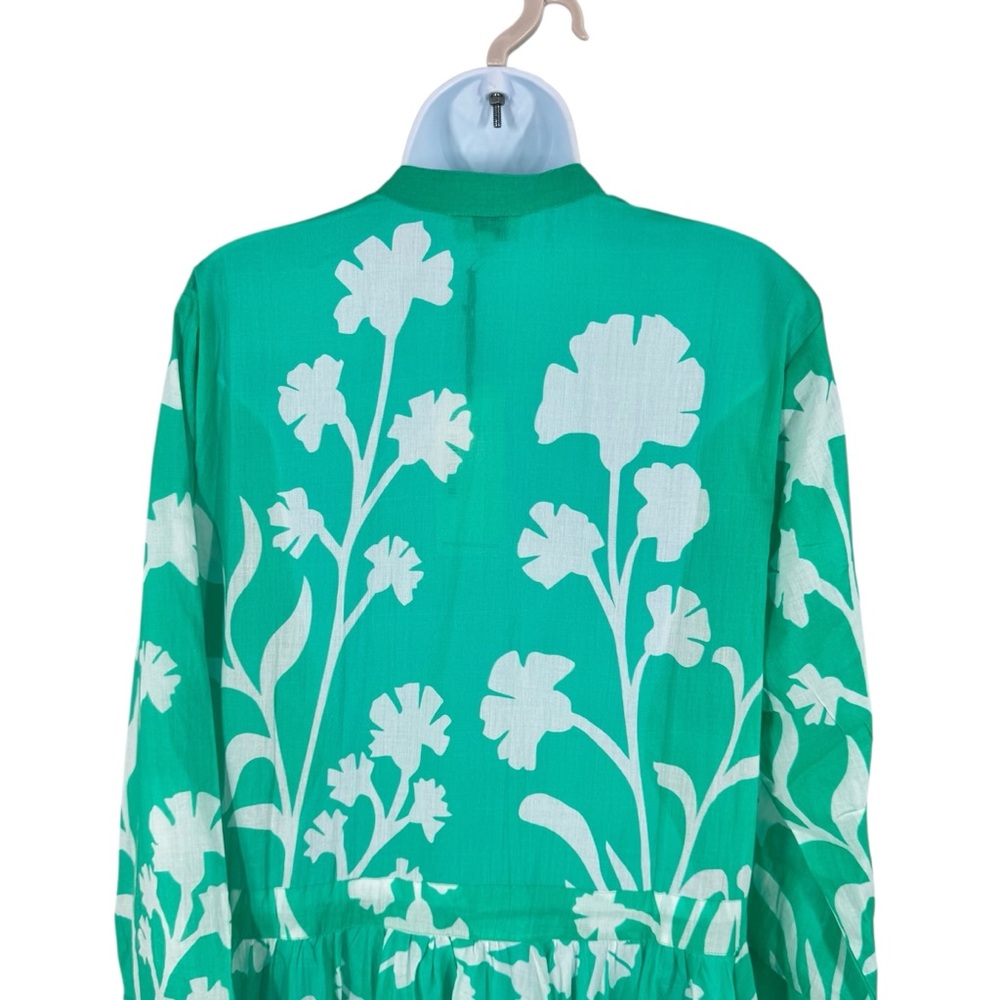 Juliet Dunn Green and White Floral Mini Dress - Picture 8 of 11